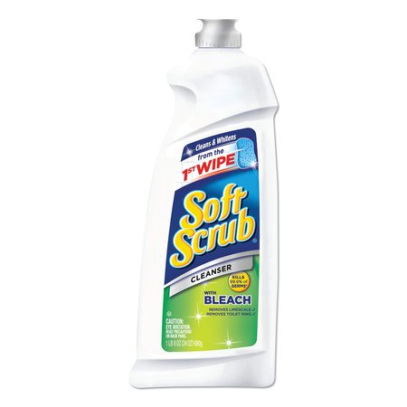 SOFT SCRUB Cleaners & Detergents, 36 oz Bottle, Bleach, 6 PK 15519